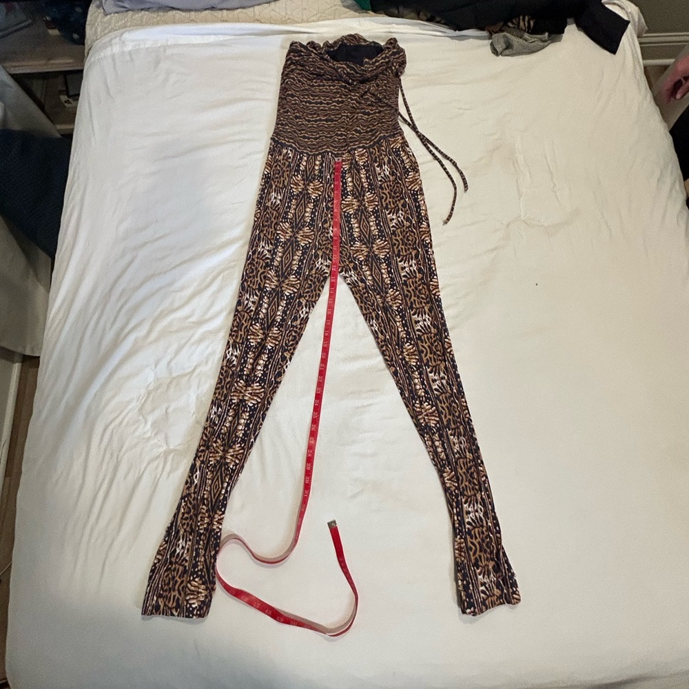 CAbi Brown Patterned Jumpsuit